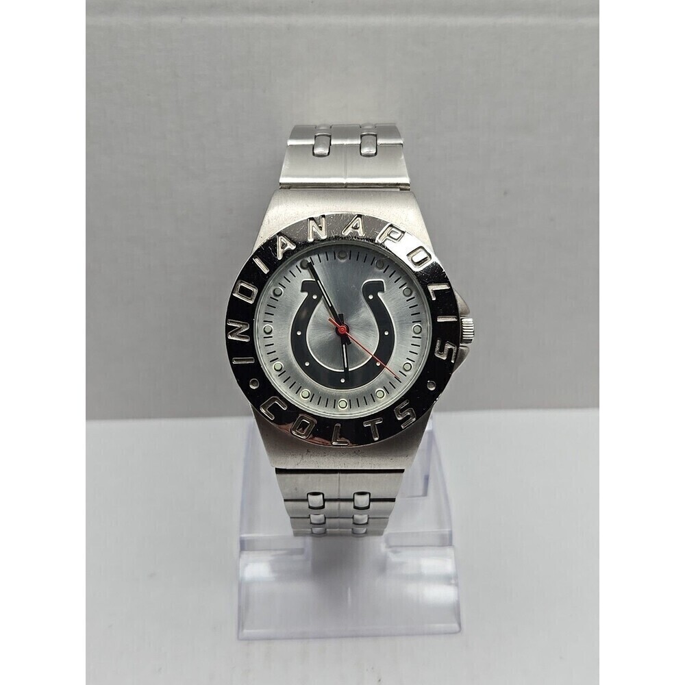 Indianapolis Colts Game Time Quartz Analog Mens Watch Stainless Band New Battery